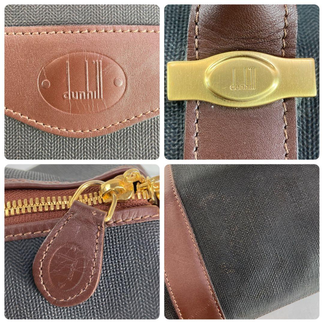 【美品】Dunhillダンヒル　ボストンバッグ ブラック PVC 横幅46cm