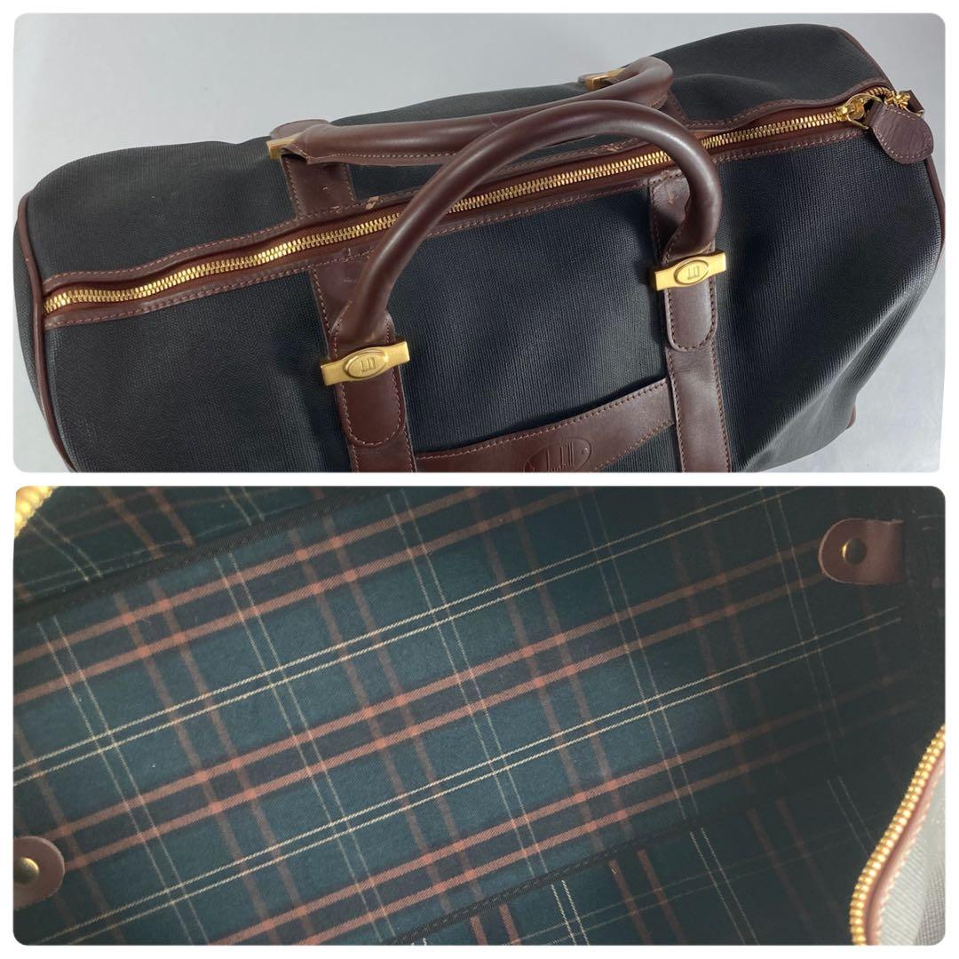 【美品】Dunhillダンヒル　ボストンバッグ ブラック PVC 横幅46cm