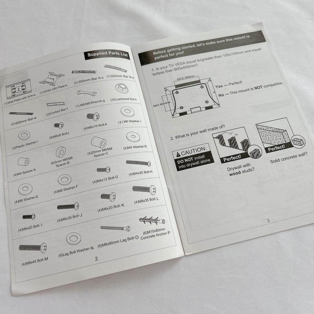 ☆ フルモーションテレビウォールマウント 23~70インチのテレビ用
