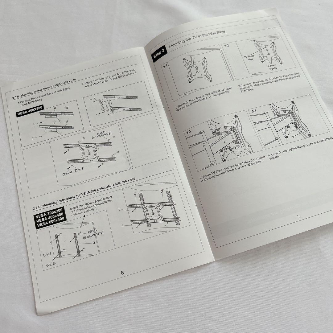 ☆ フルモーションテレビウォールマウント 23~70インチのテレビ用