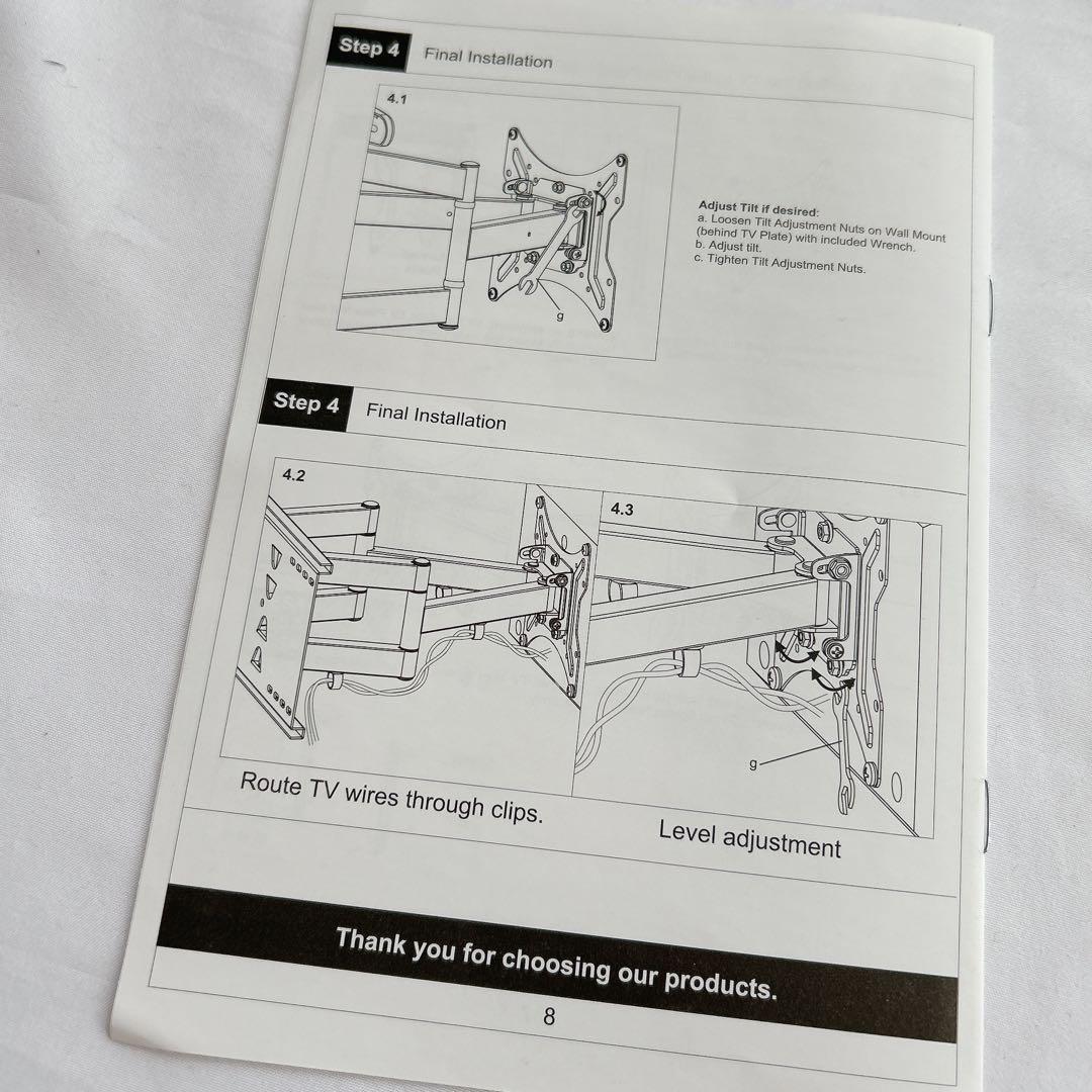 ☆ フルモーションテレビウォールマウント 23~70インチのテレビ用