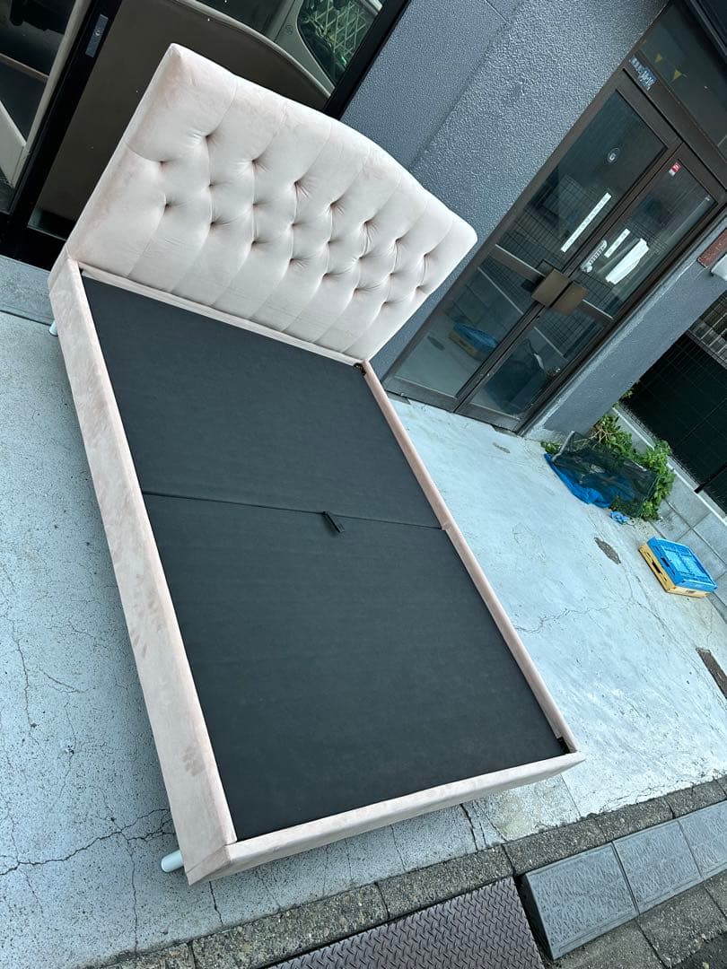 フランフラン　ブリッサ ベッド ディンプル ダブル ピンク