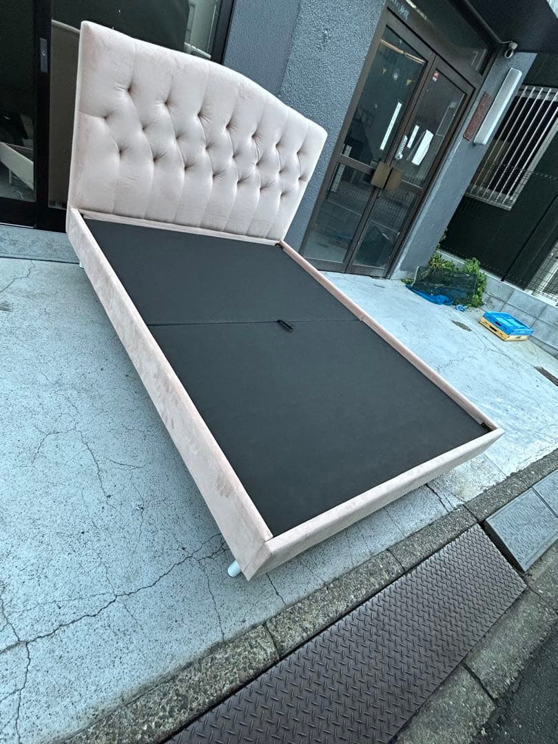 フランフラン　ブリッサ ベッド ディンプル ダブル ピンク