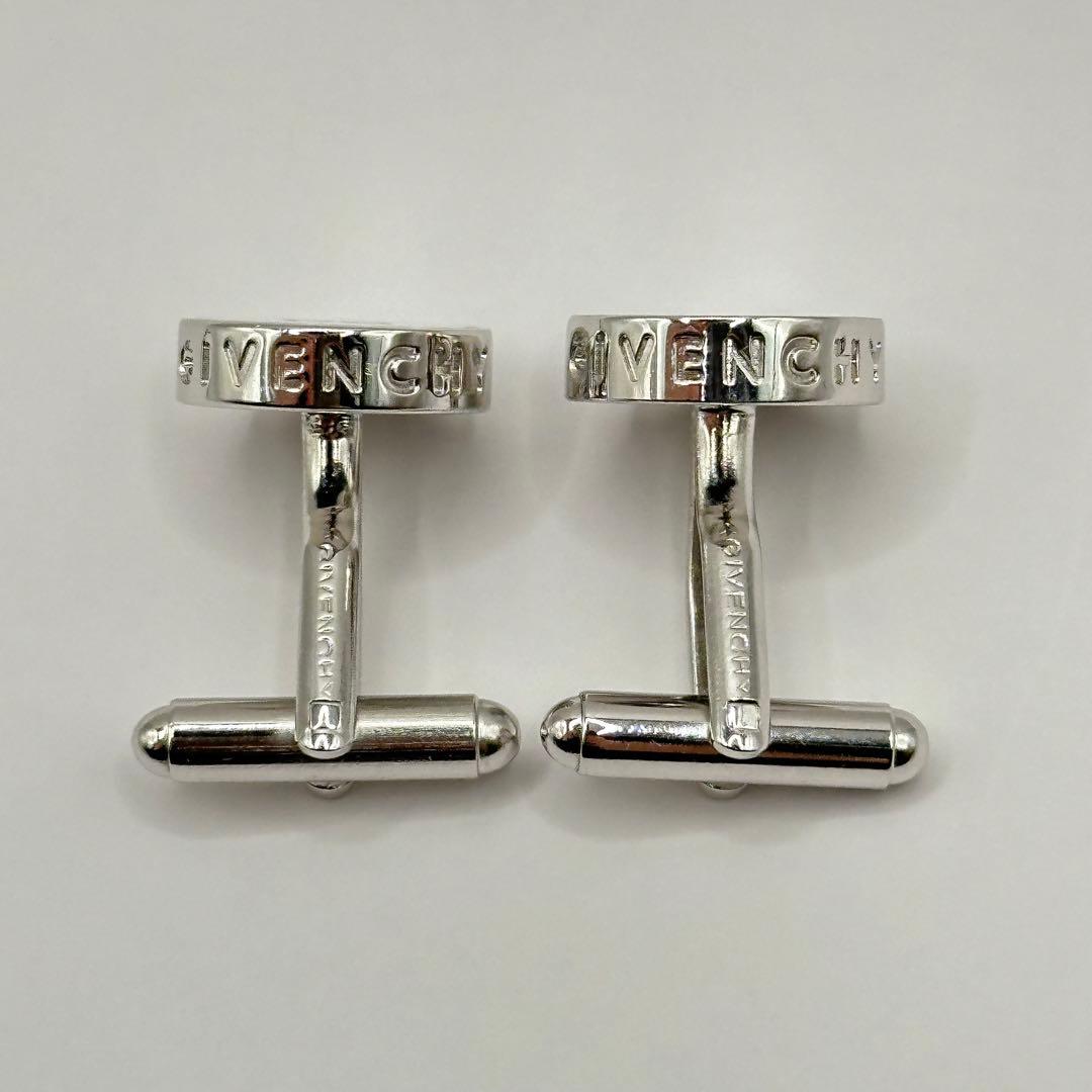 【美品・希少】GIVENCHY ジバンシー カフスボタン 4Gロゴ シルバー