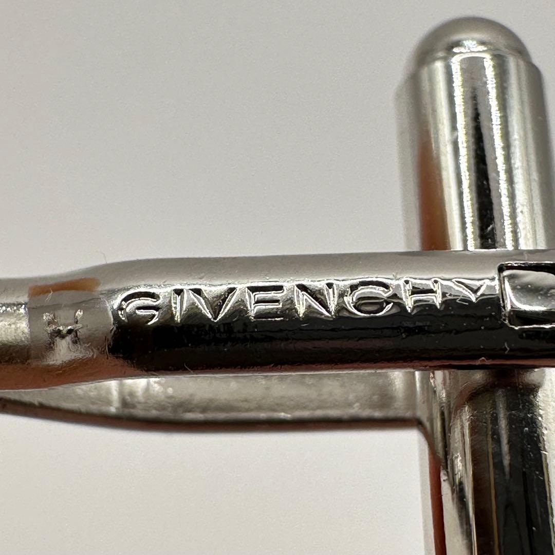 【美品・希少】GIVENCHY ジバンシー カフスボタン 4Gロゴ シルバー