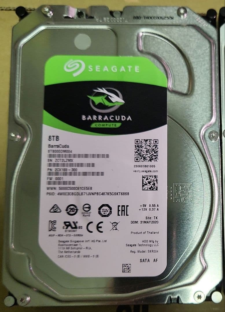 Seagate Barracuda 6TB+8TB 内蔵型HDD、ジャンク