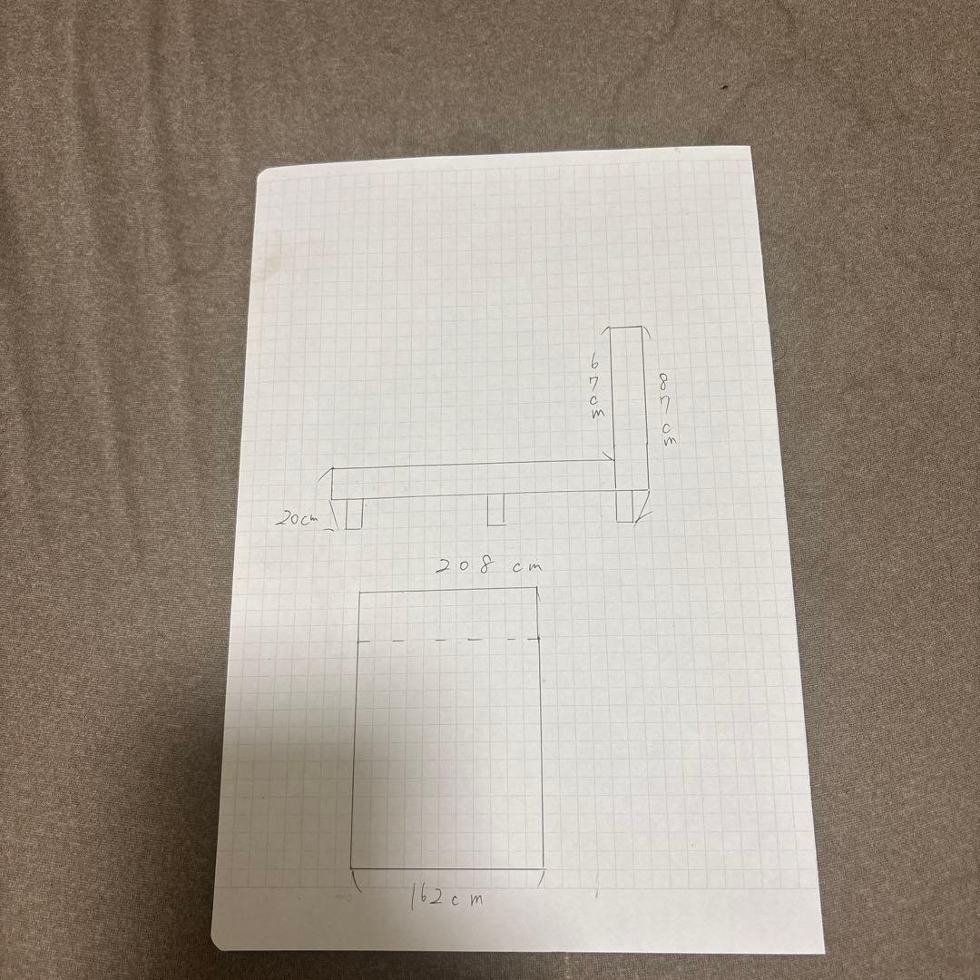 【引取り希望】クイーンサイズ　ベッドフレーム