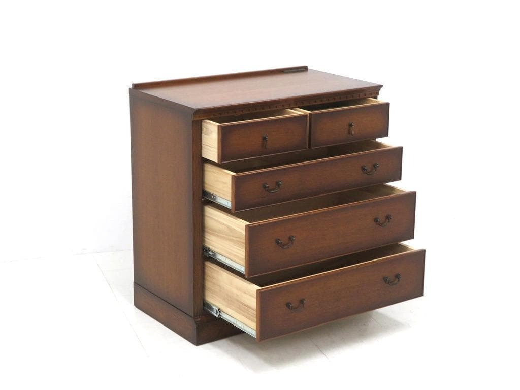 展示品　上坂木材　オーク材　ブルックス　4段　チェスト　整理箪笥　キャビネット