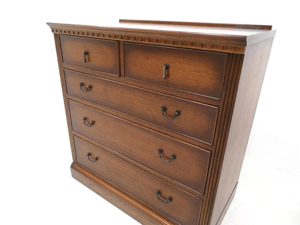 展示品　上坂木材　オーク材　ブルックス　4段　チェスト　整理箪笥　キャビネット