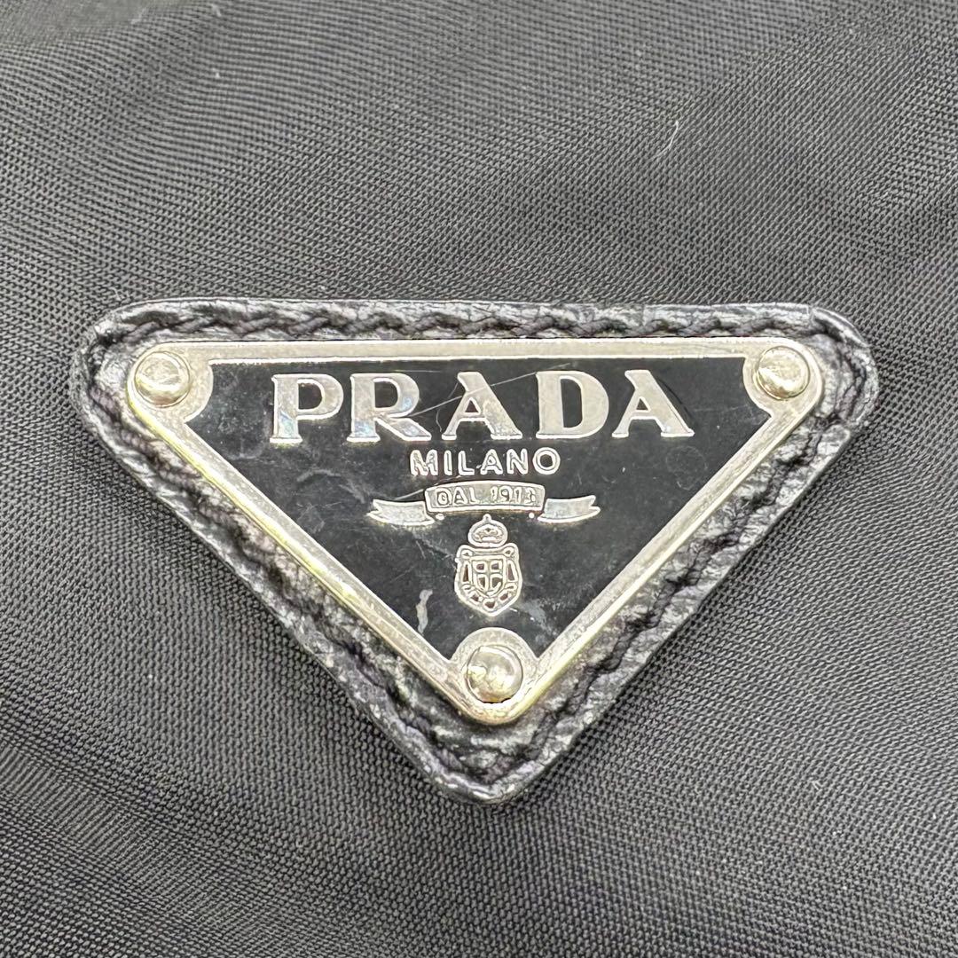 【ギャラ付】PRADA ボストンバッグ ミニ トライアングルロゴ ブラック
