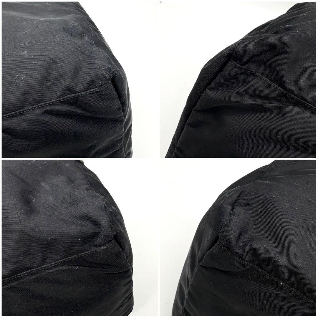 【ギャラ付】PRADA ボストンバッグ ミニ トライアングルロゴ ブラック