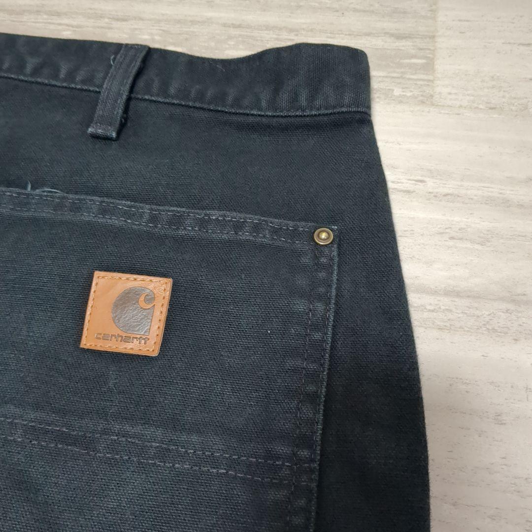 Carhartt ダブルニー 黒 ダック ペインターパンツ 38-32