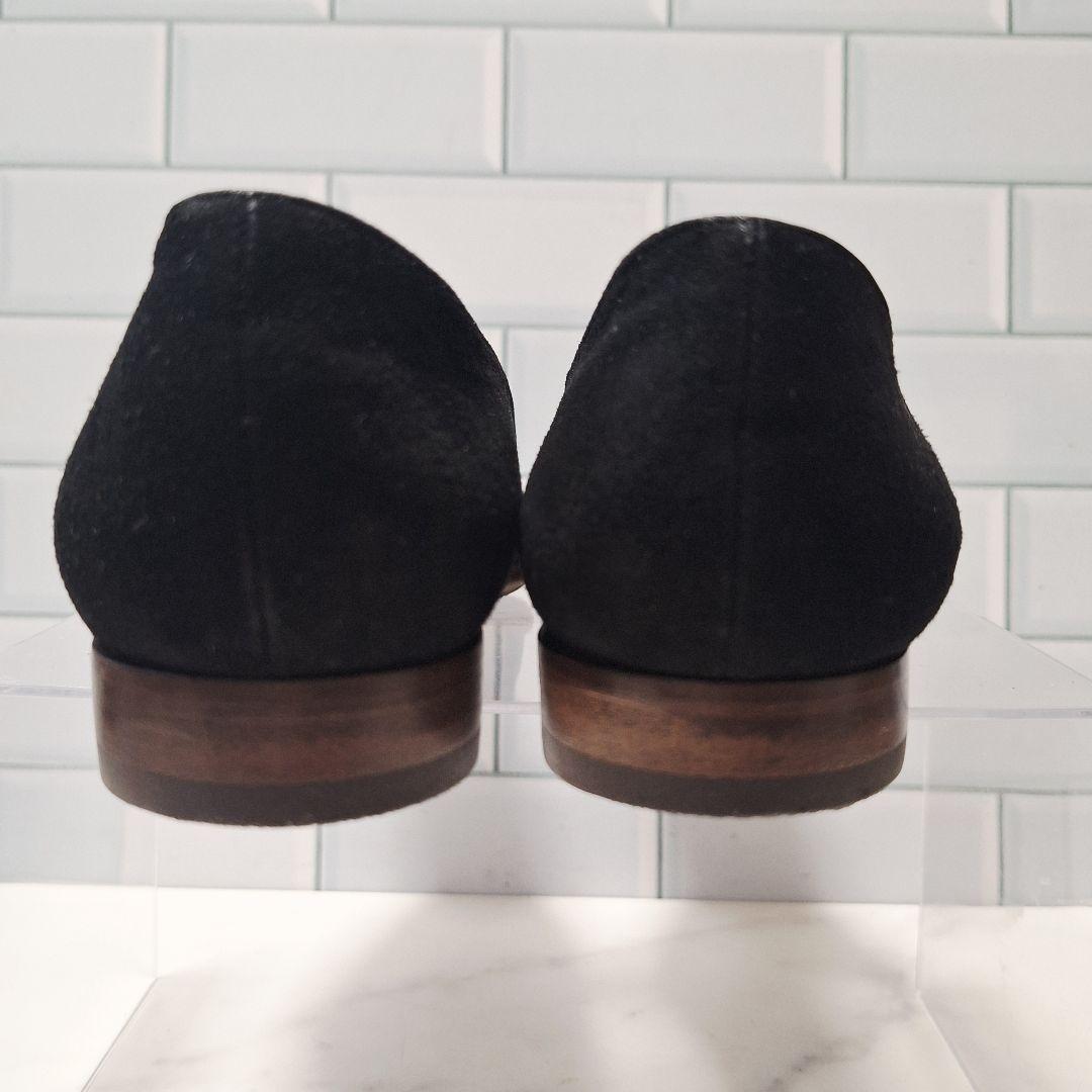 【良品】 GUCCI グッチ バンブービット ローファー 25 スエード 黒