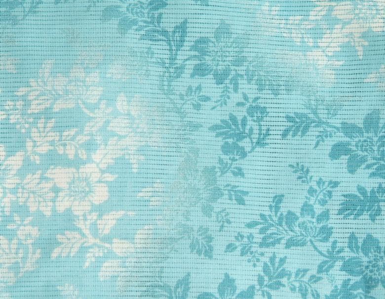 浴衣 ゆかた 綿絽生地使用 凪ブランド 水色 花唐草 夏にピッタリ 綿１００％