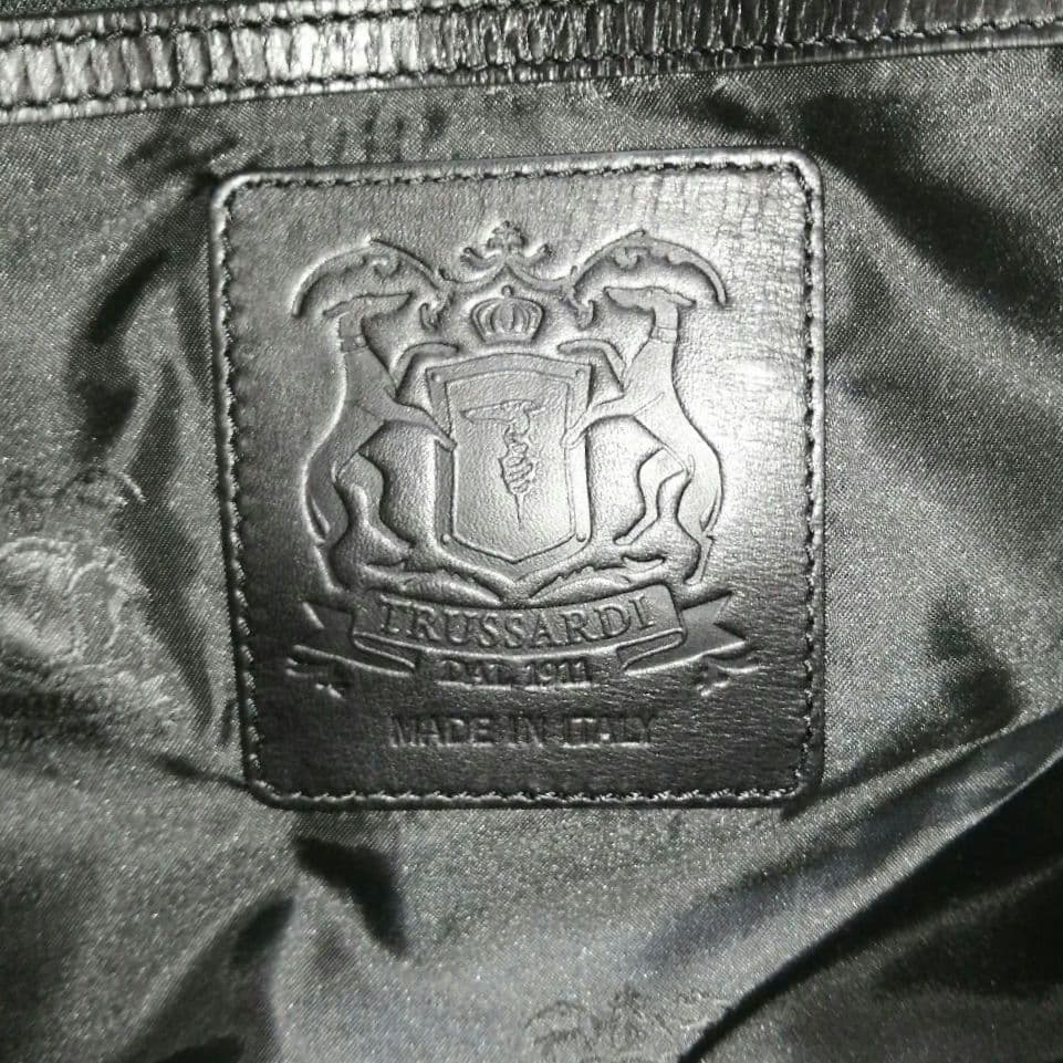 TRUSSARDI トラサルディ レザー×総柄 ボストンバッグ 美品✨