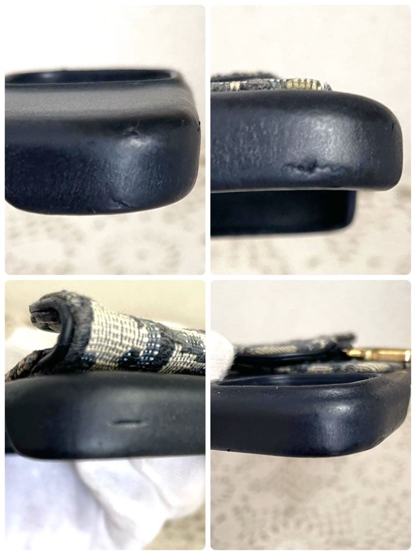 美品Dior iPhoneケース　アイフォン15オブリーク　サドル　ネイビー