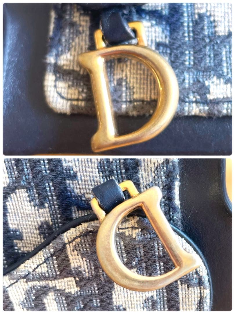 美品Dior iPhoneケース　アイフォン15オブリーク　サドル　ネイビー