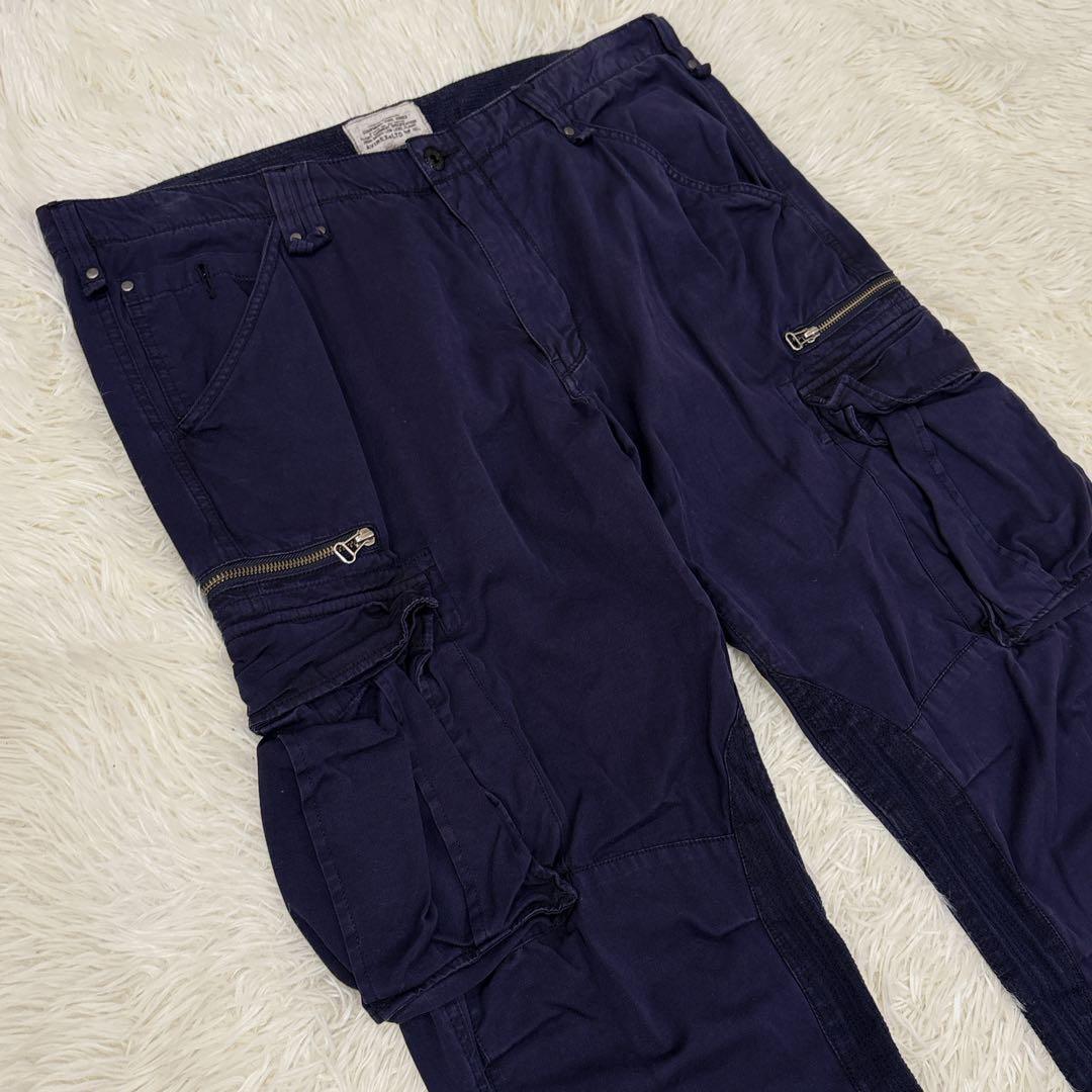 AVIREX アヴィレックス　カーゴパンツ　2XL ネイビー　ギミックパンツ