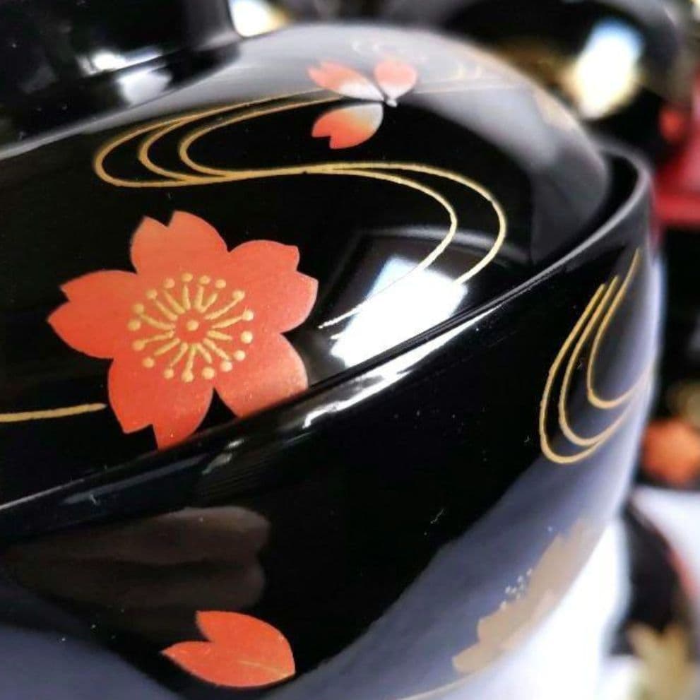 ぷくりん様リクエスト3点 まとめ商品/うるし工芸米永蓋付お椀/棗弁当箱/曽我硝子