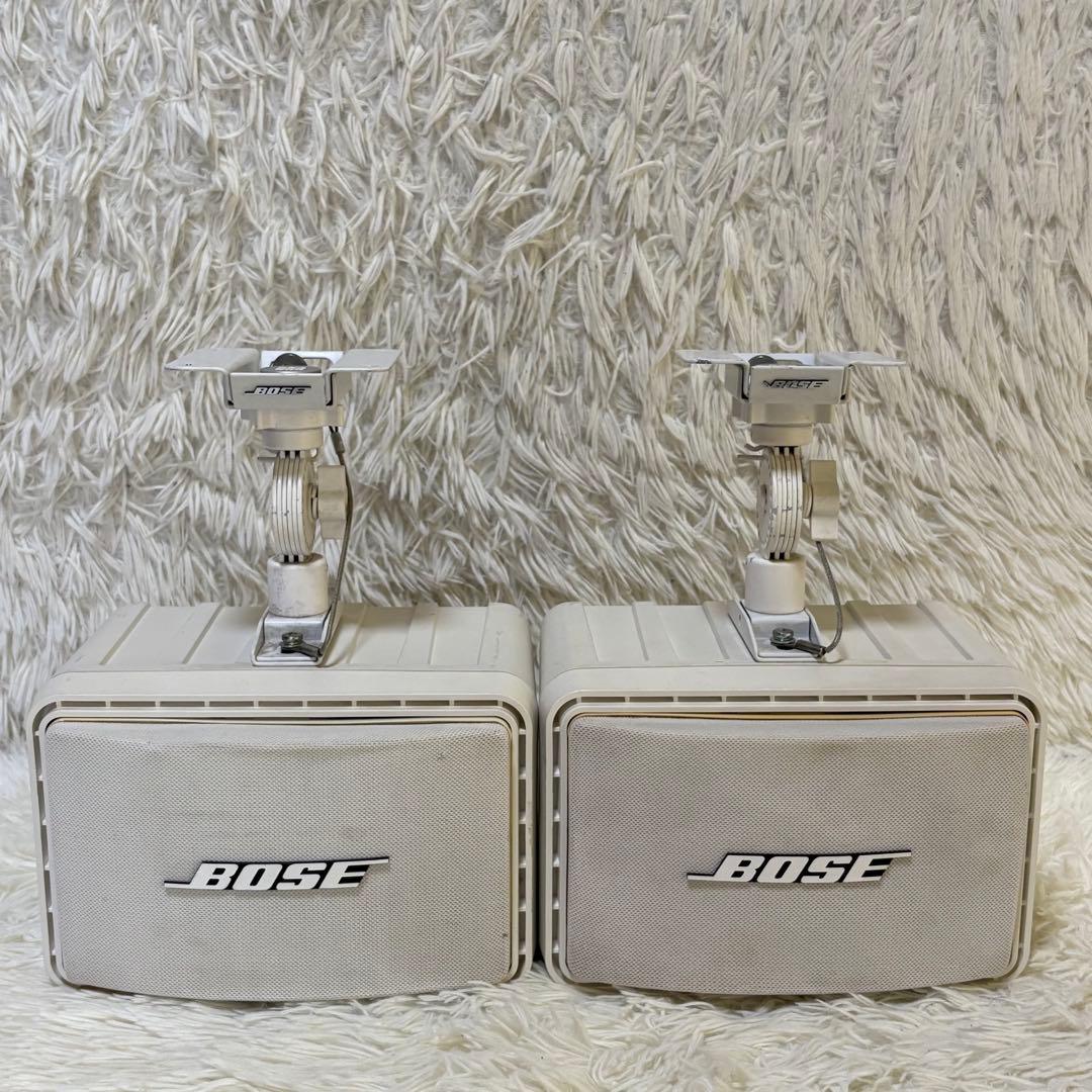 BOSE ボーズ 111ADW ペアスピーカー 白 純正吊り金具付 音出し確認済