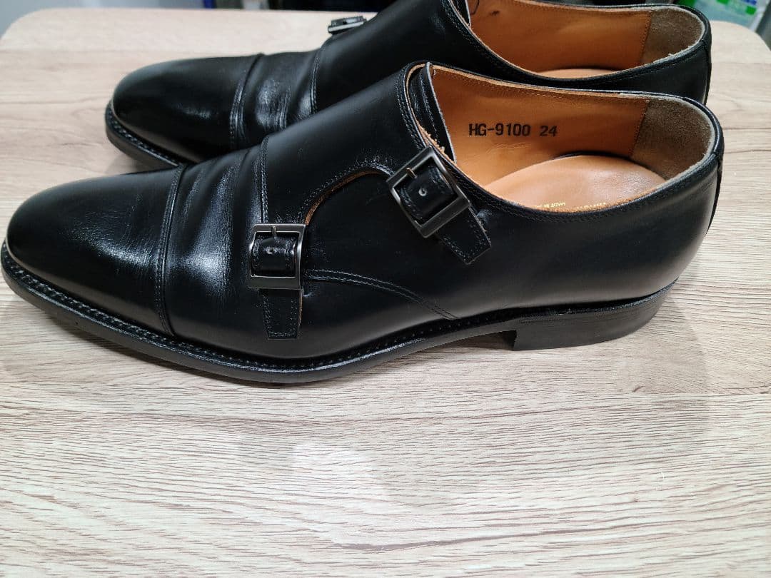 スコッチグレインHG-9100 ダブルモンクビジネスシューズ 24cm