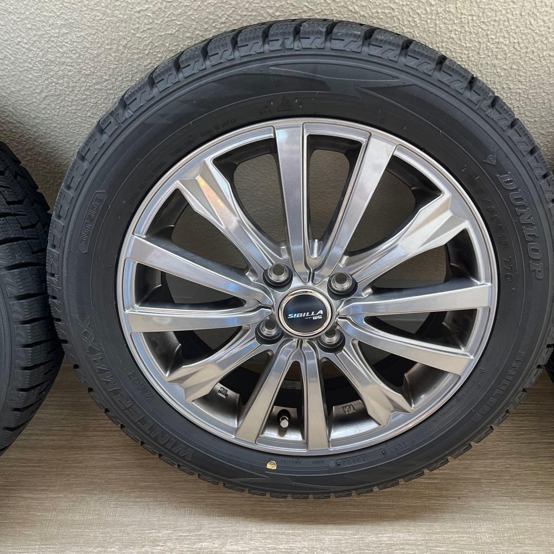 スタッドレスタイヤ ホイールセット（ダンロップ15インチ　シビラ）　ハスラー