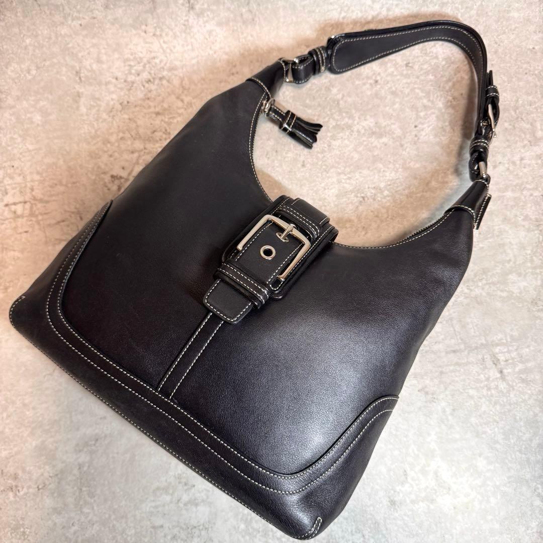極美品 COACH ソーホー レザー ショルダーバッグ Y2K 肩掛け 黒