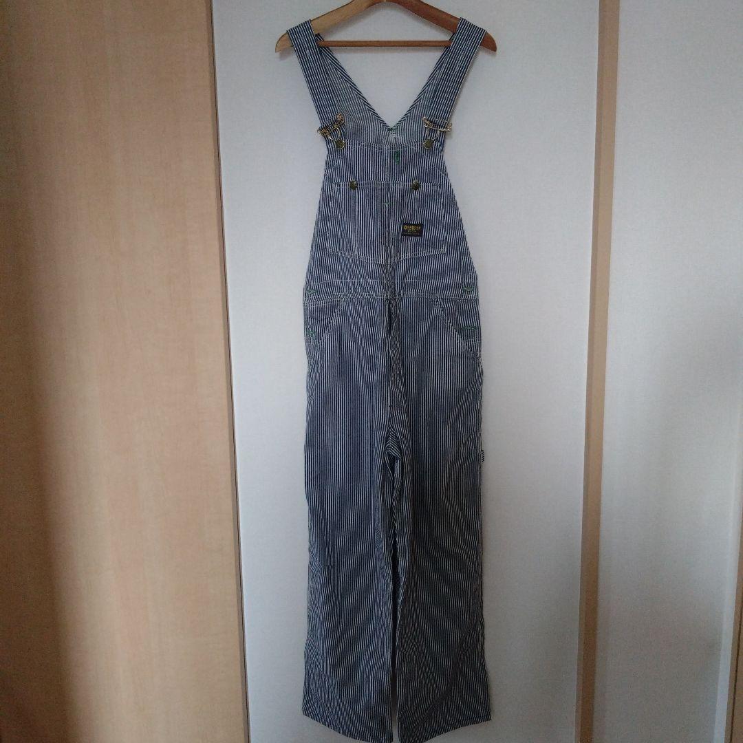 90's OSHKOSH オーバーオール USA製 ヒッコリーストライプ