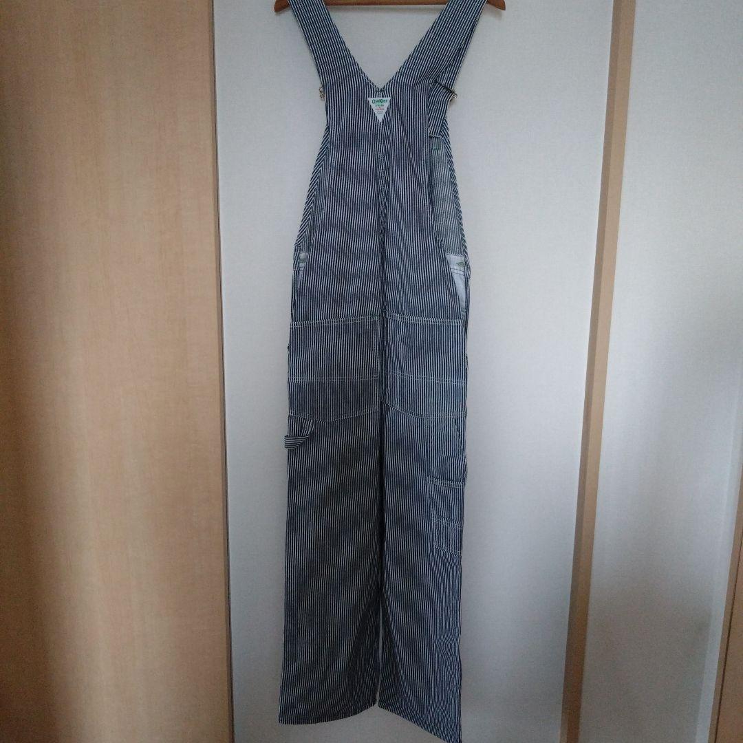 90's OSHKOSH オーバーオール USA製 ヒッコリーストライプ