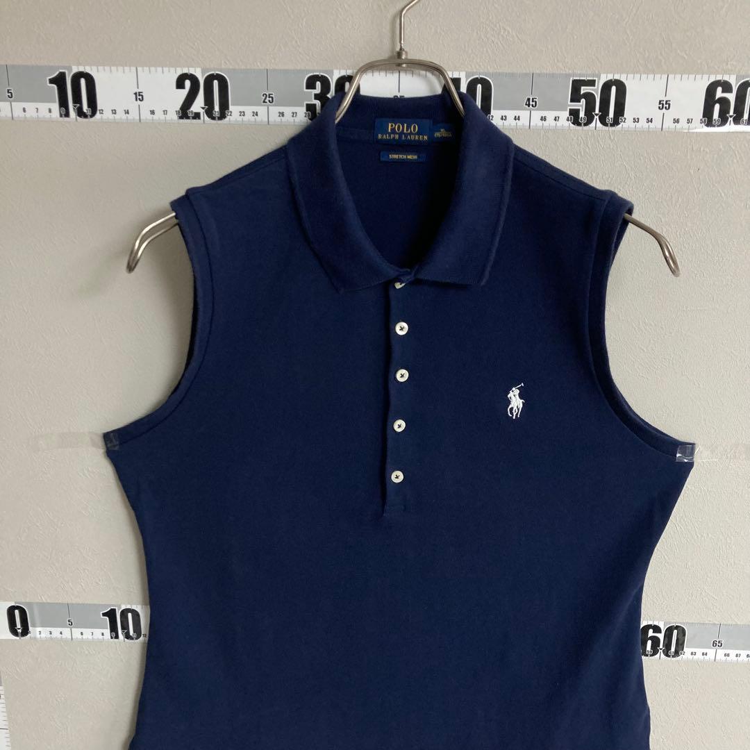 ポロラルフローレン RALPH LAUREN ポロシャツ ５つボタン 紺色 XL