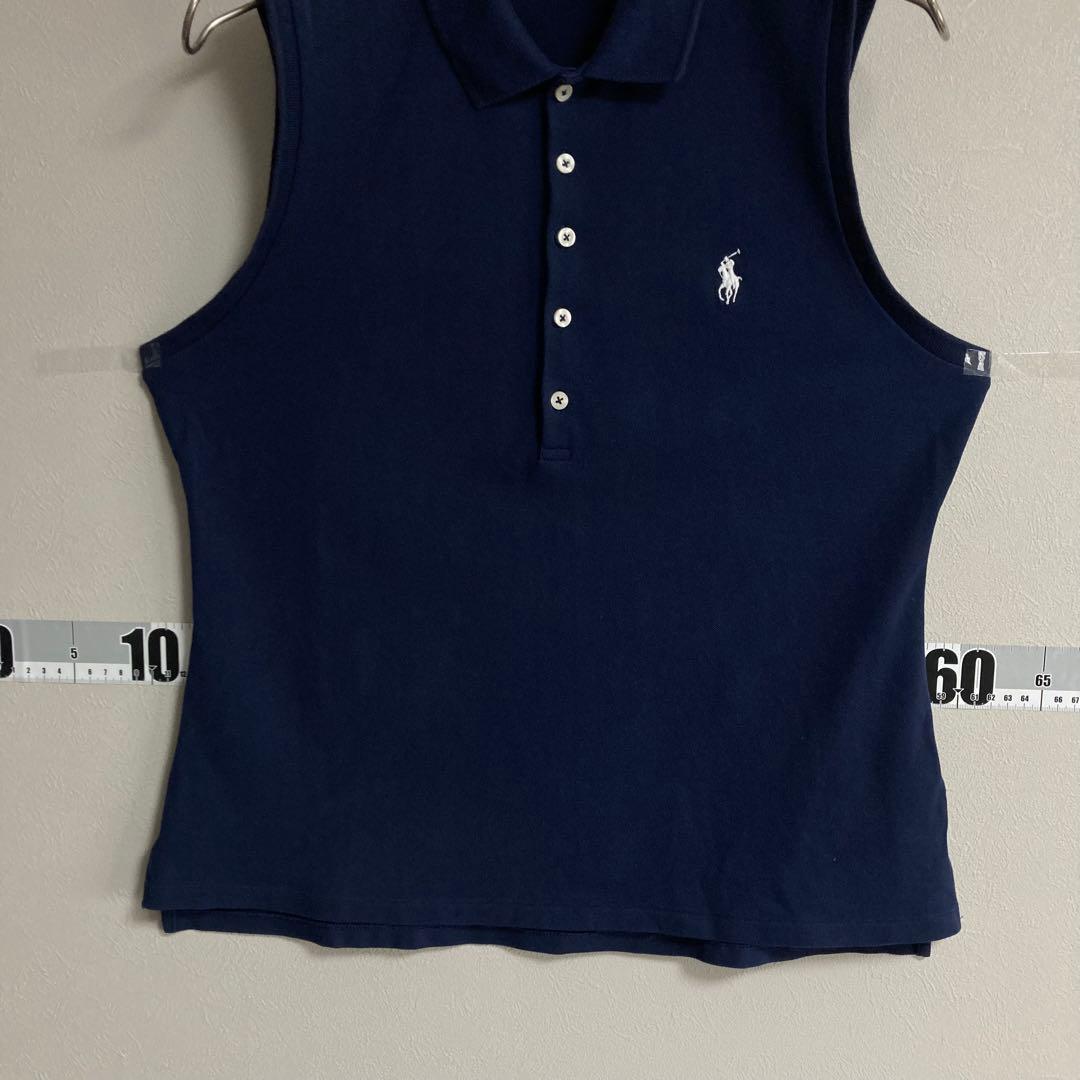 ポロラルフローレン RALPH LAUREN ポロシャツ ５つボタン 紺色 XL