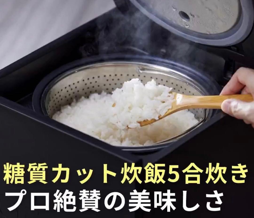 LOCABO V 糖質カット炊飯器 5合対応（ブラック）
