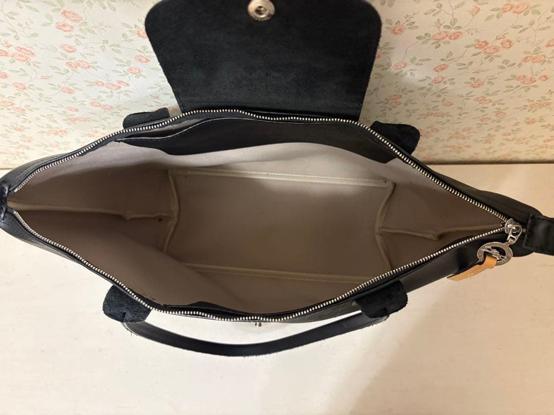 ロンシャン　 ル・プリアージュ シティ M トートバッグ（ブラック）