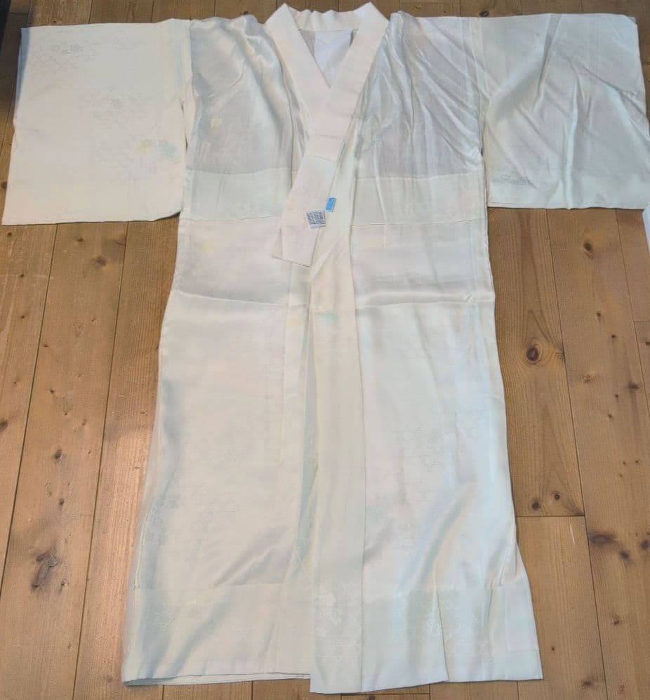 正絹長襦袢　ふるるん　洗える長襦袢　半衿付　衣紋抜　表示付