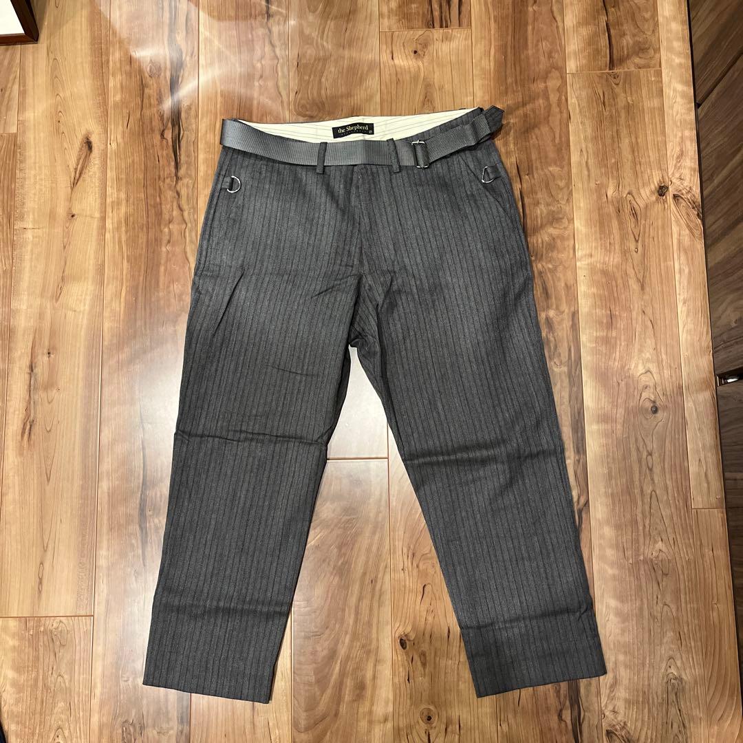 the Shepherd fragmentストライプ ボンテージパンツ　グレー