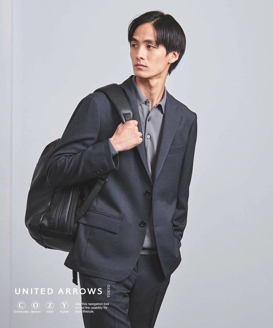 新品★洗濯可 テーラードジャケット 紺 UNITED ARROWS ¥35200