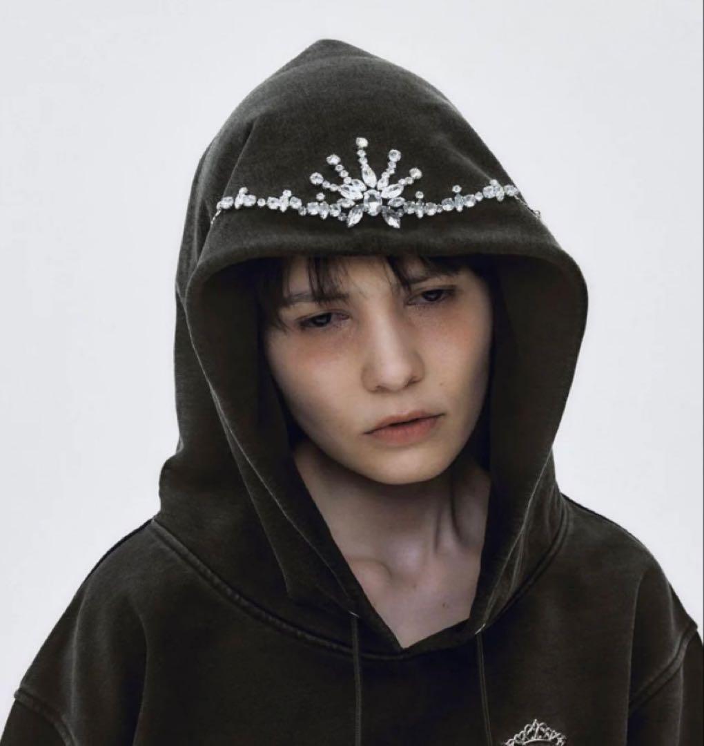 タナカダイスケ　bijou tiara hoodie Black