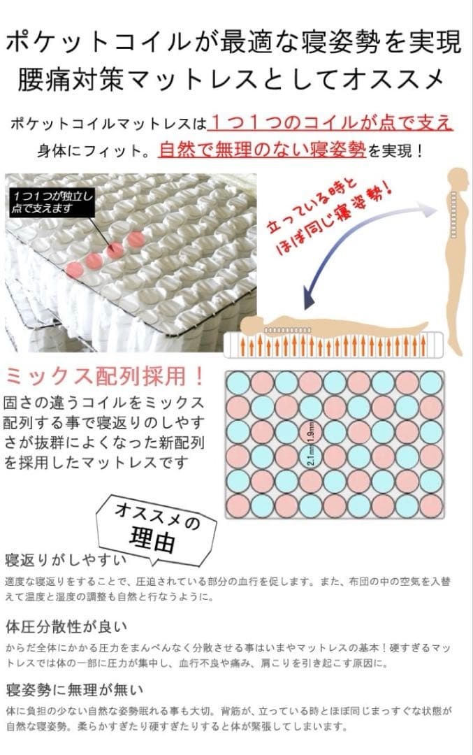 ベットマットレス 折りたたみ ダブル　切り離し可能