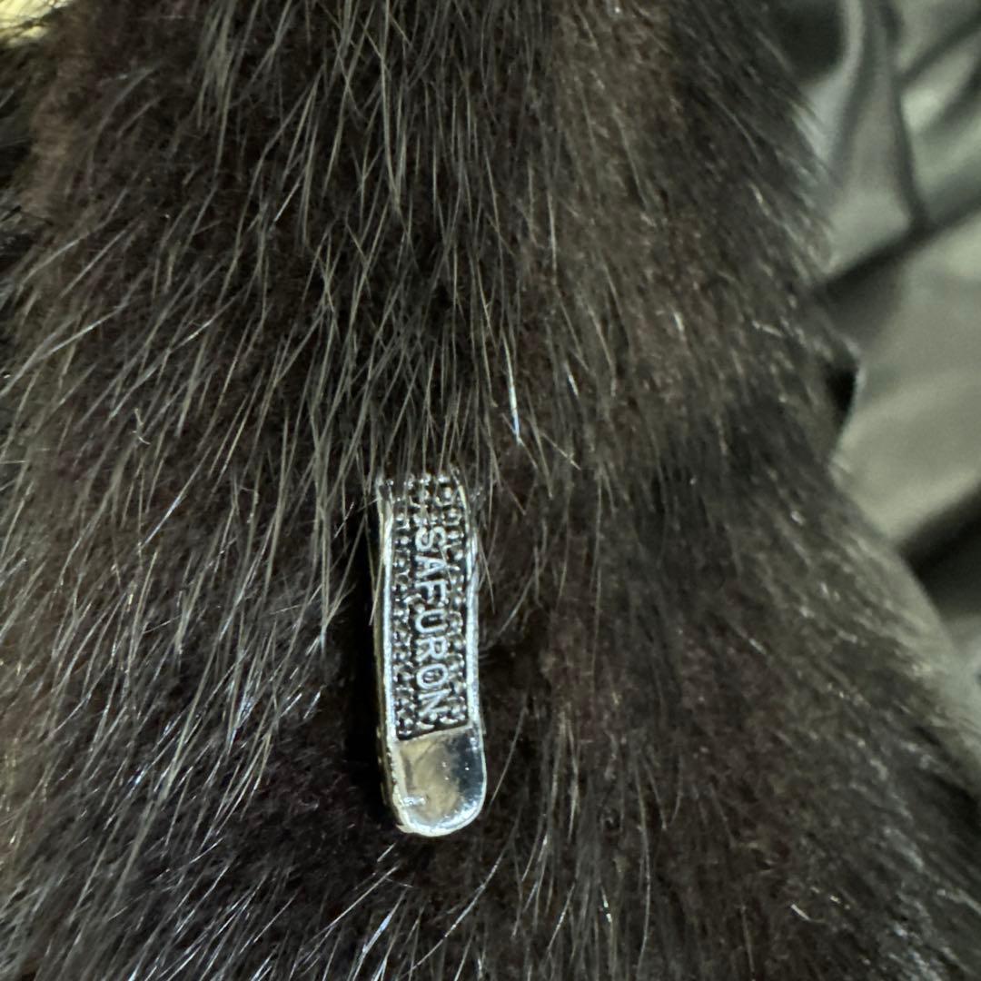 LANVIN SAGA MINK サガミンク 銀ラベル　サガミンクコート黒