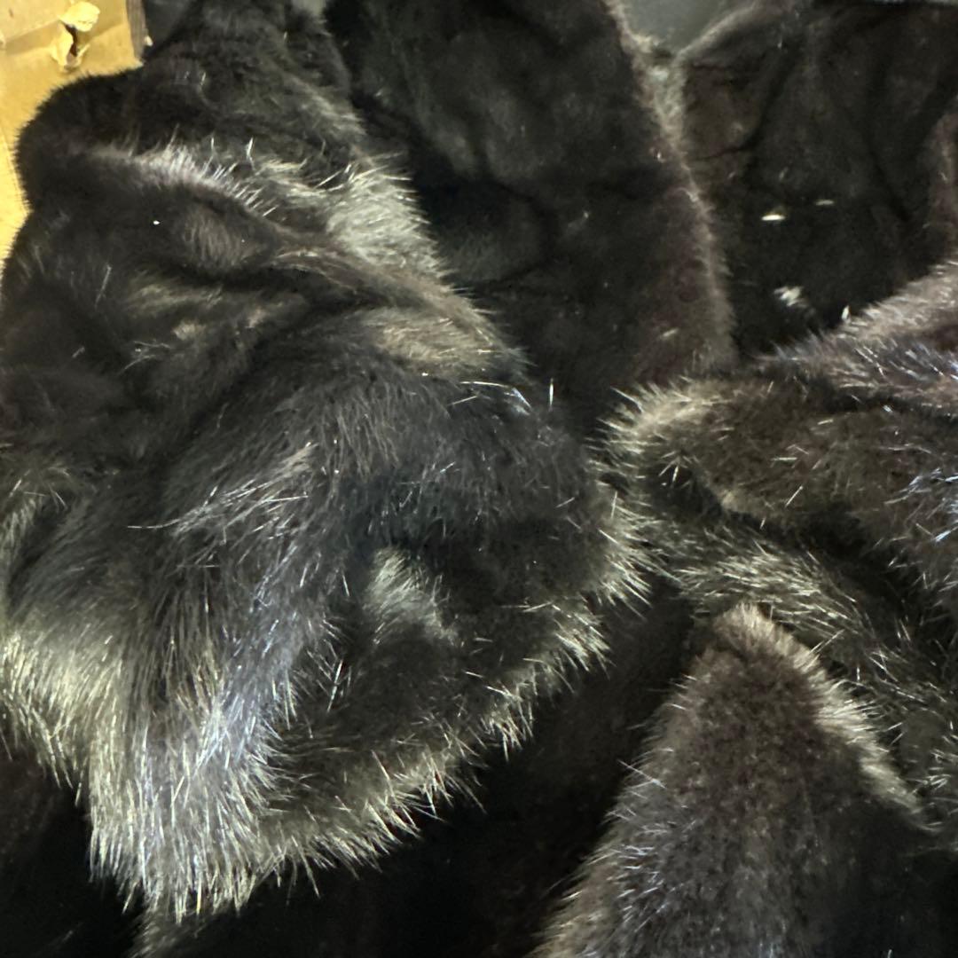 LANVIN SAGA MINK サガミンク 銀ラベル　サガミンクコート黒