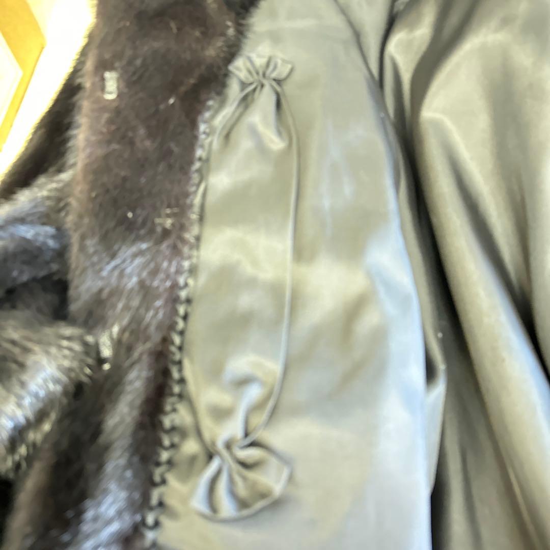 LANVIN SAGA MINK サガミンク 銀ラベル　サガミンクコート黒