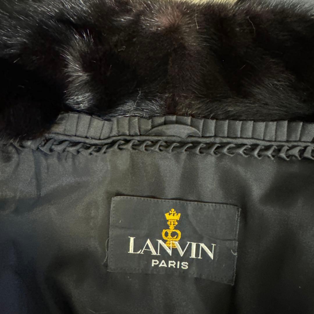 LANVIN SAGA MINK サガミンク 銀ラベル　サガミンクコート黒