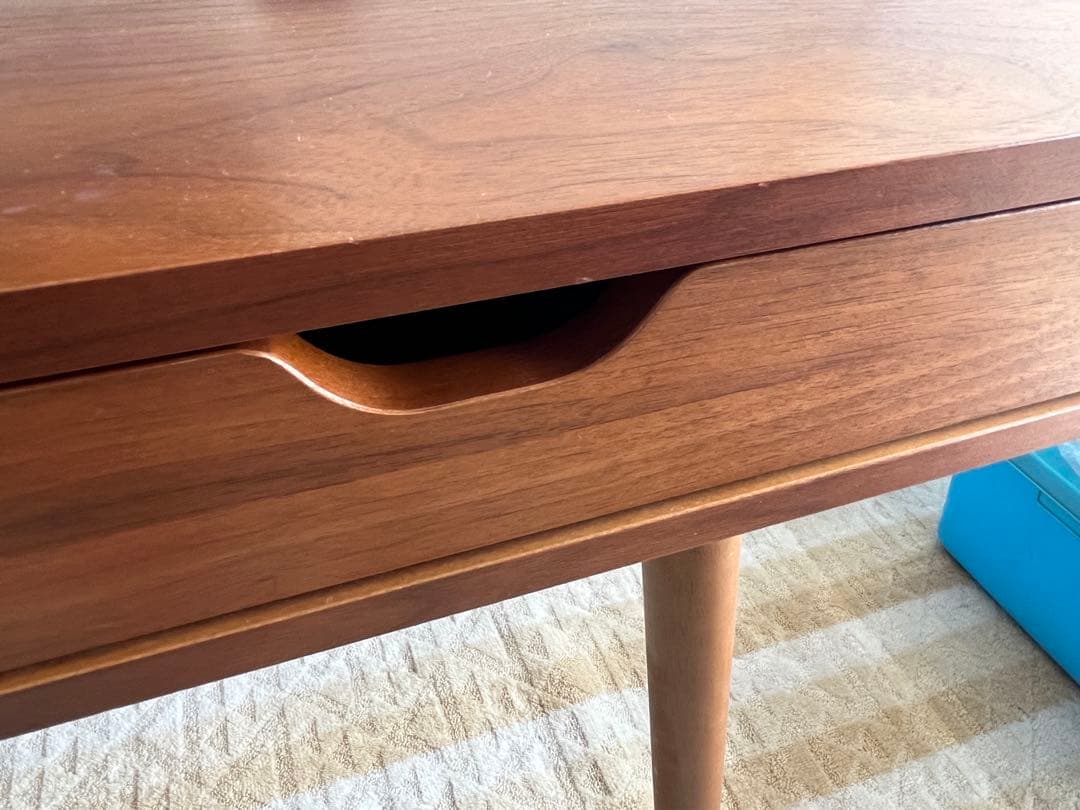 北欧ウッドデスク　引き出し付　パソコンデスク