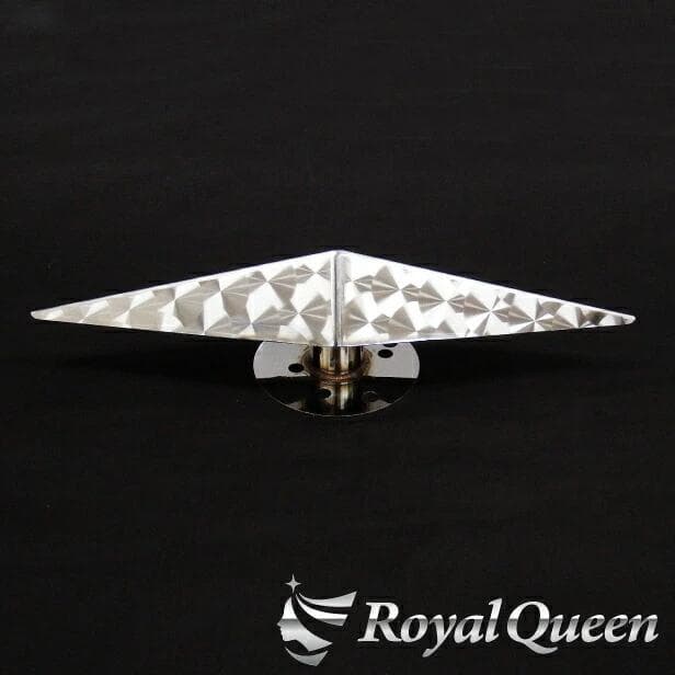 0591 一文字型スピンナー ウロコ柄 19.5インチ 3穴4穴兼用 2個セット