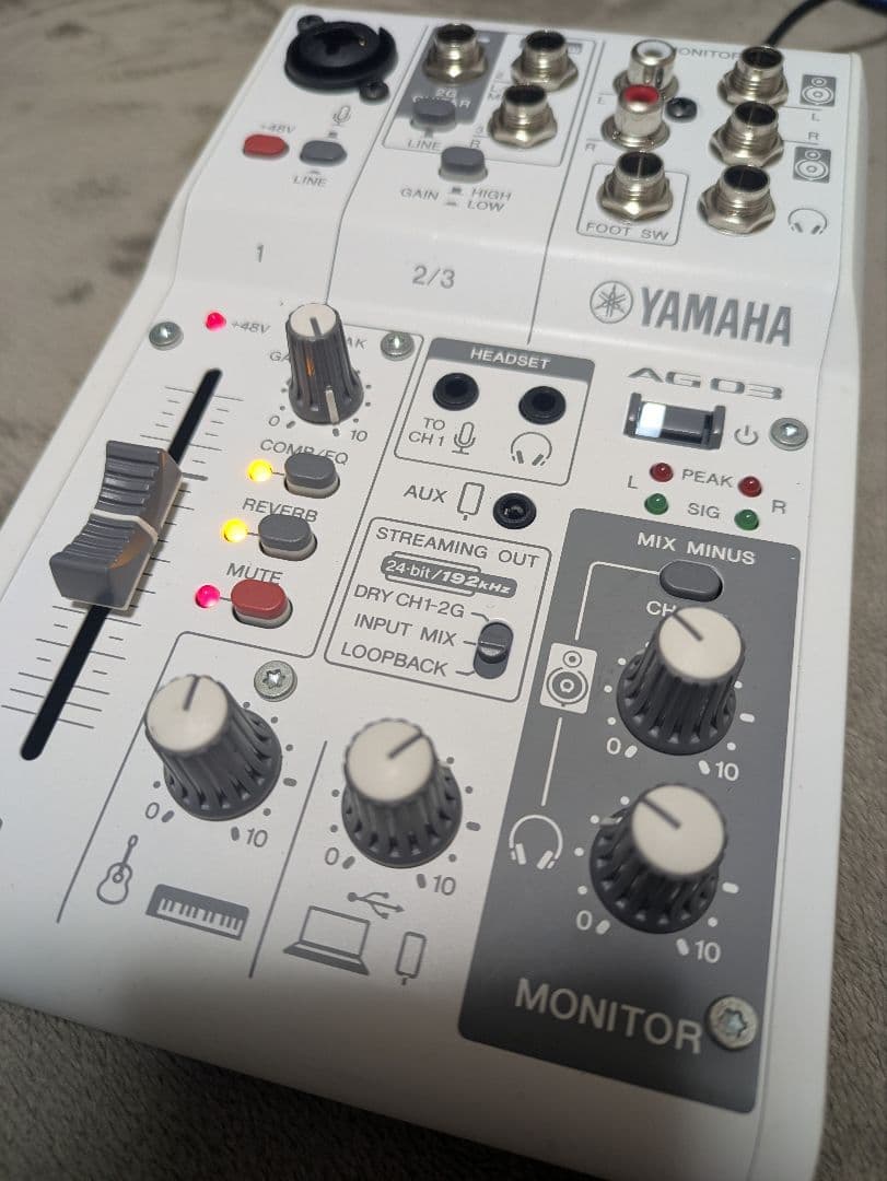 YAMAHA AG03 MK2（動作確認不明・ジャンク扱いです）