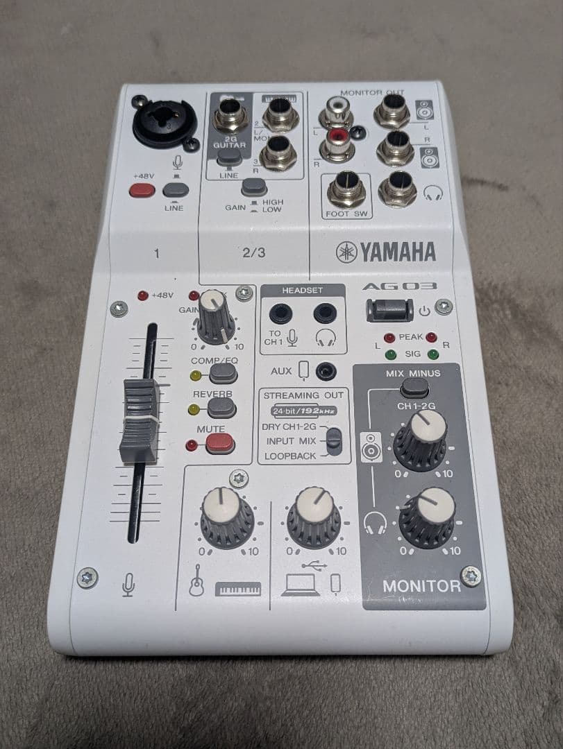 YAMAHA AG03 MK2（動作確認不明・ジャンク扱いです）