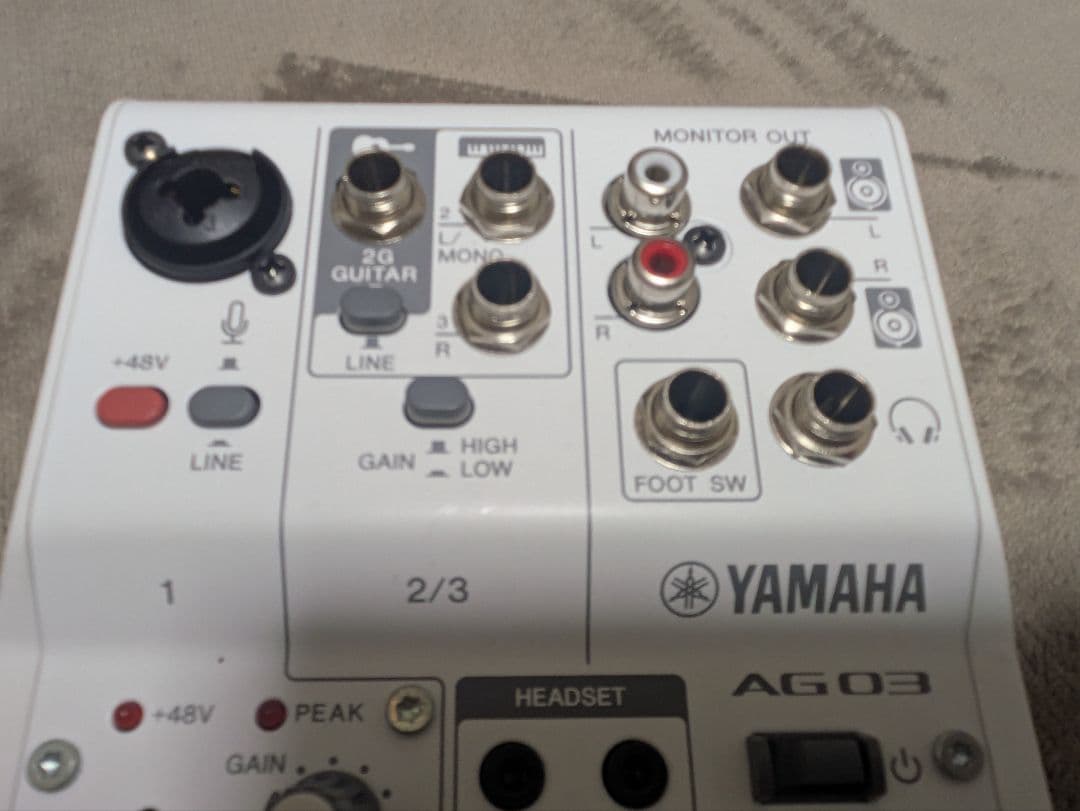 YAMAHA AG03 MK2（動作確認不明・ジャンク扱いです）