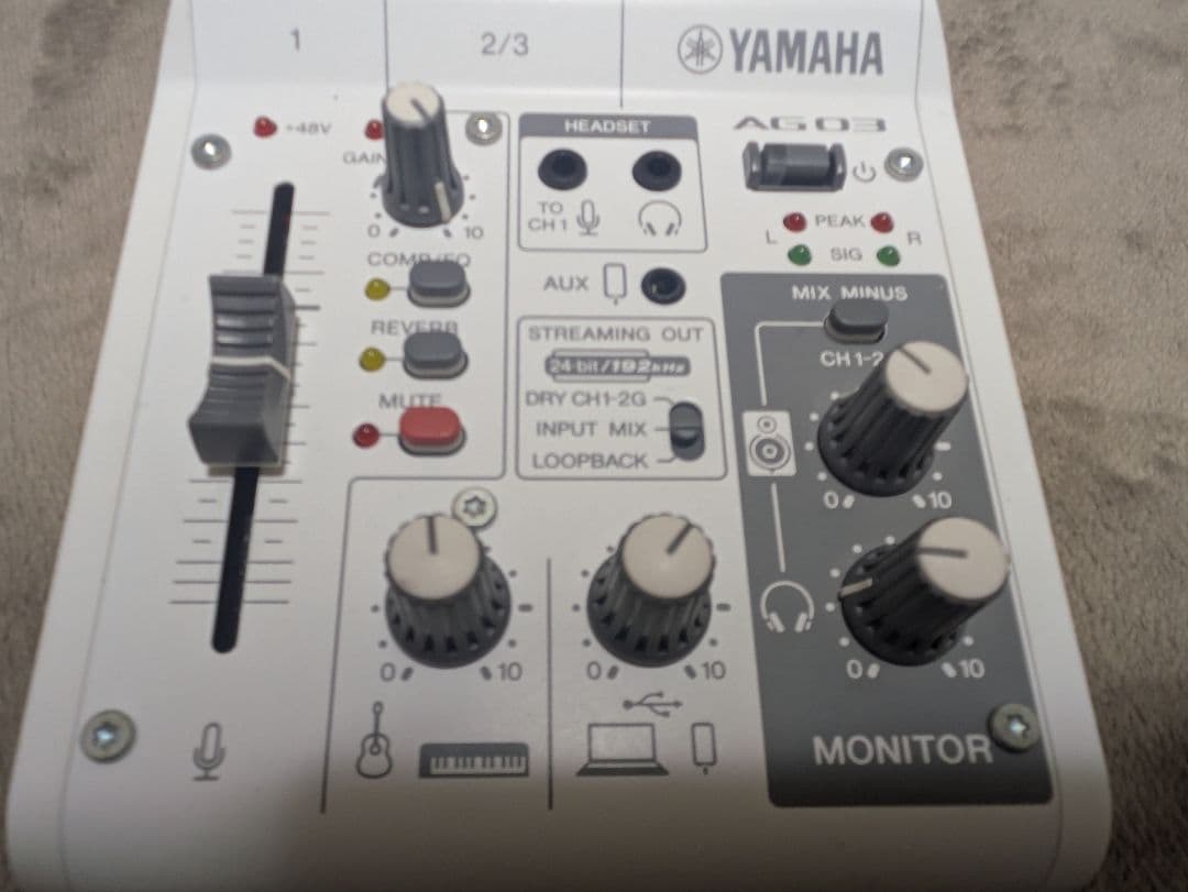 YAMAHA AG03 MK2（動作確認不明・ジャンク扱いです）