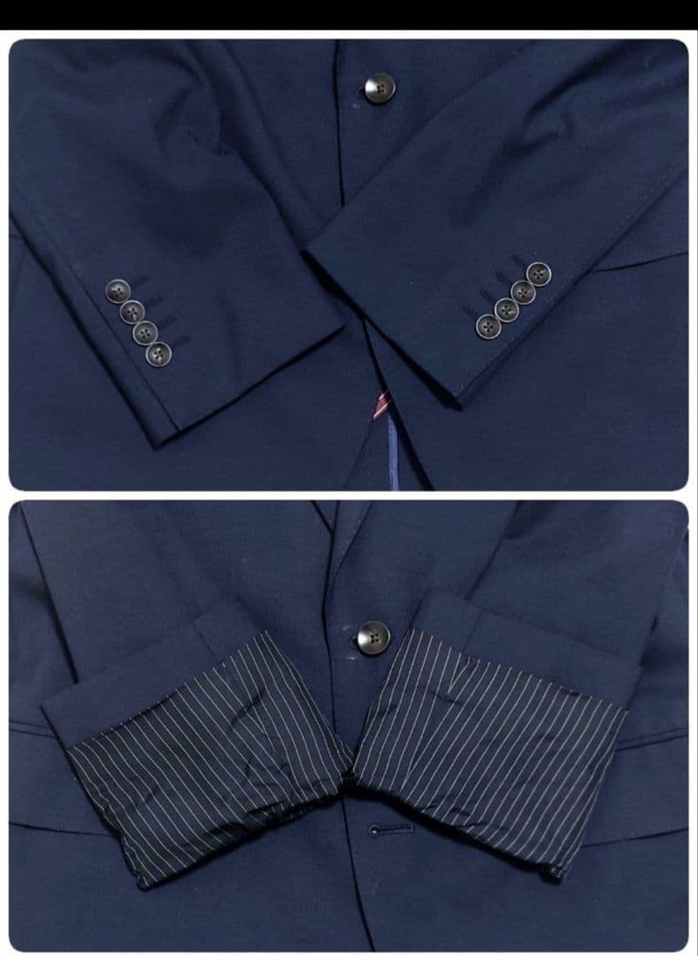 大きめサイズ　スーツセレクト　セットアップ　スーツ　ネイビー　AB7　XL相当