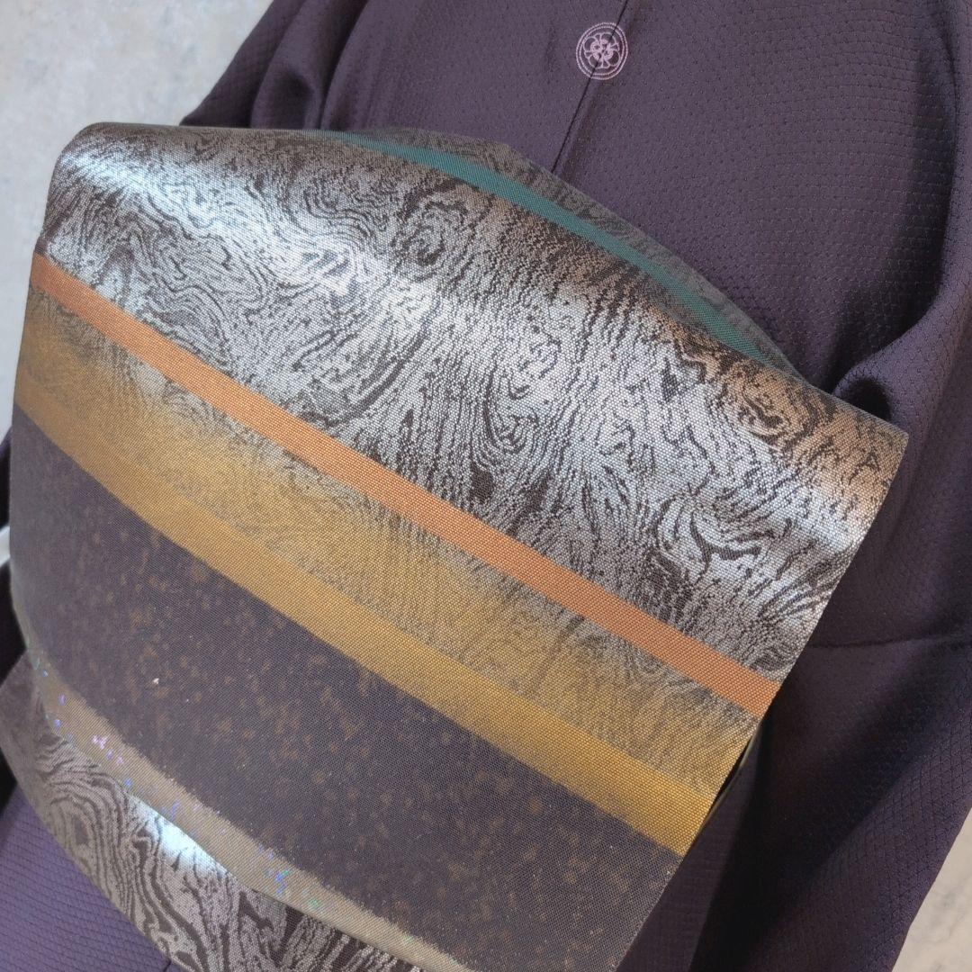 色無地　着物　フルセット　正絹　紫　トールサイズ　D2